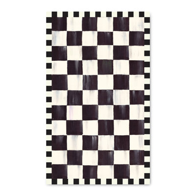 Courtly Checkered Washable Rug