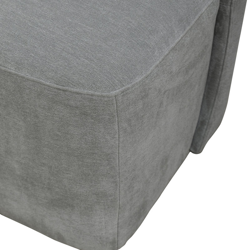 Faouzi Accent Dining Chair W/ Casters, Ivory Polyester