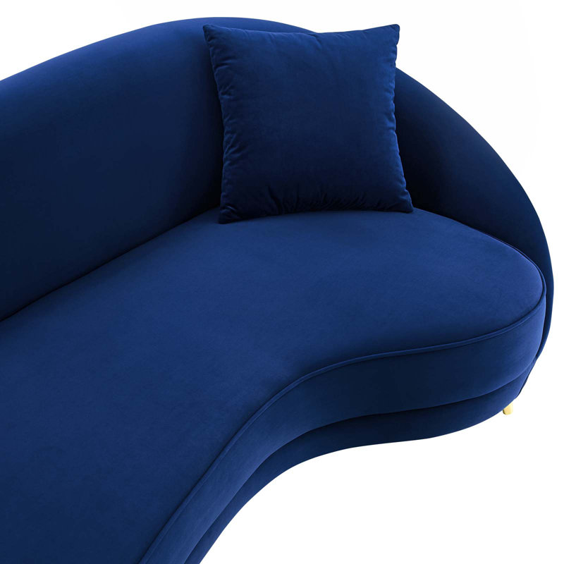 Echo Performance Velvet Sofa, Navy Velvet