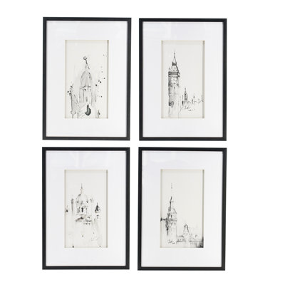 Set of 4 Architecture Wall Art Prints
