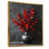 Toile avec cadre flottant or
