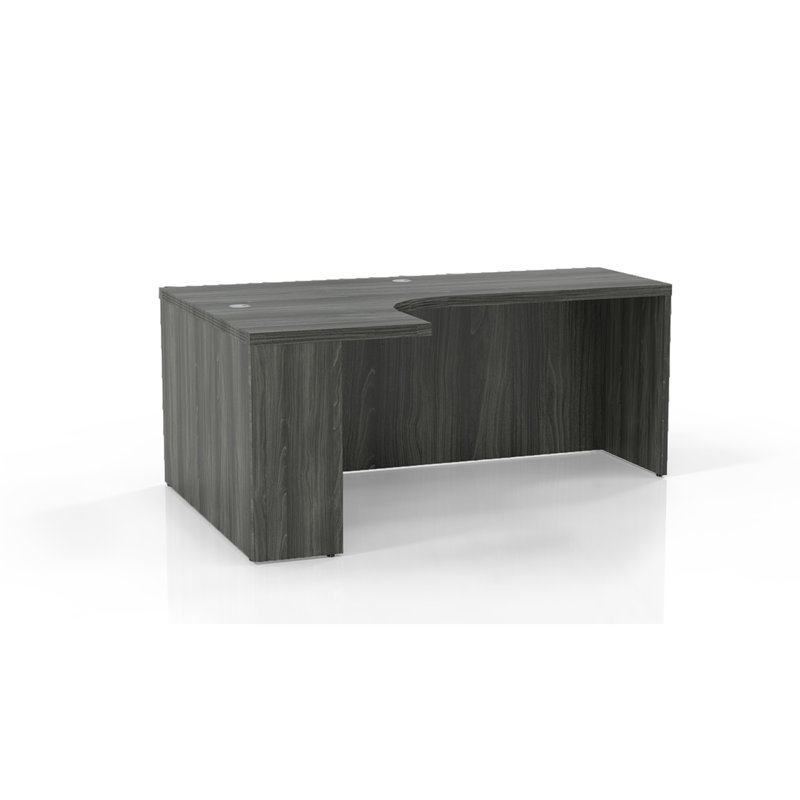 Aberdeen Series Corner Desk, Left, Gray Steel