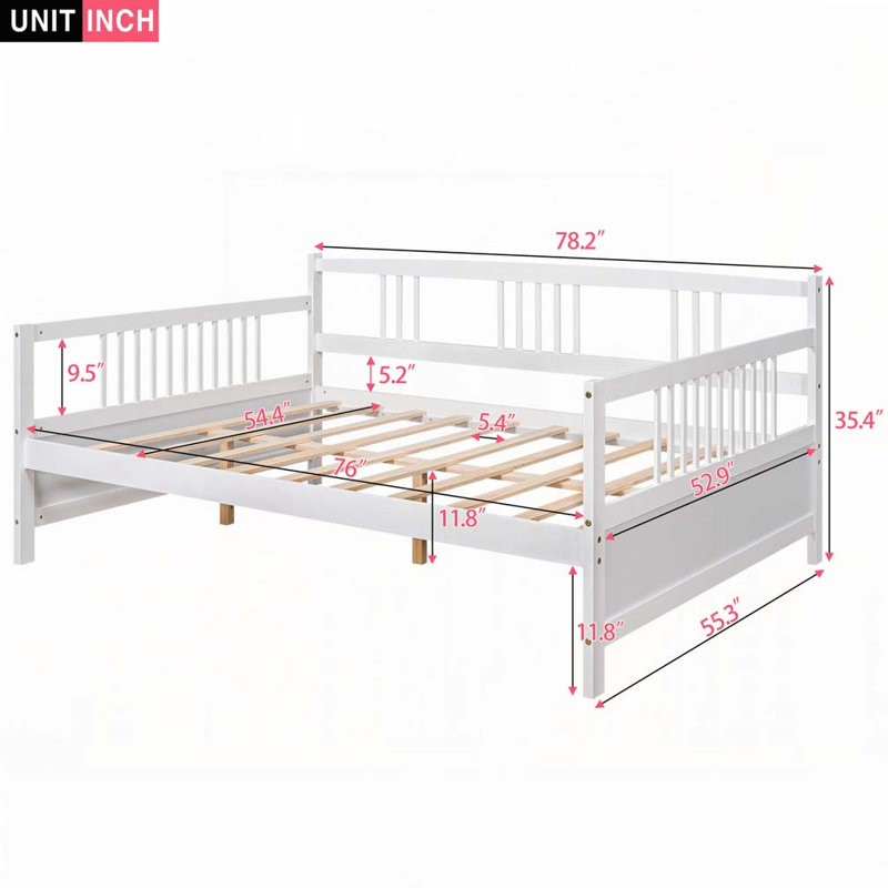 Daybed with Support Legs, Full/Double, White