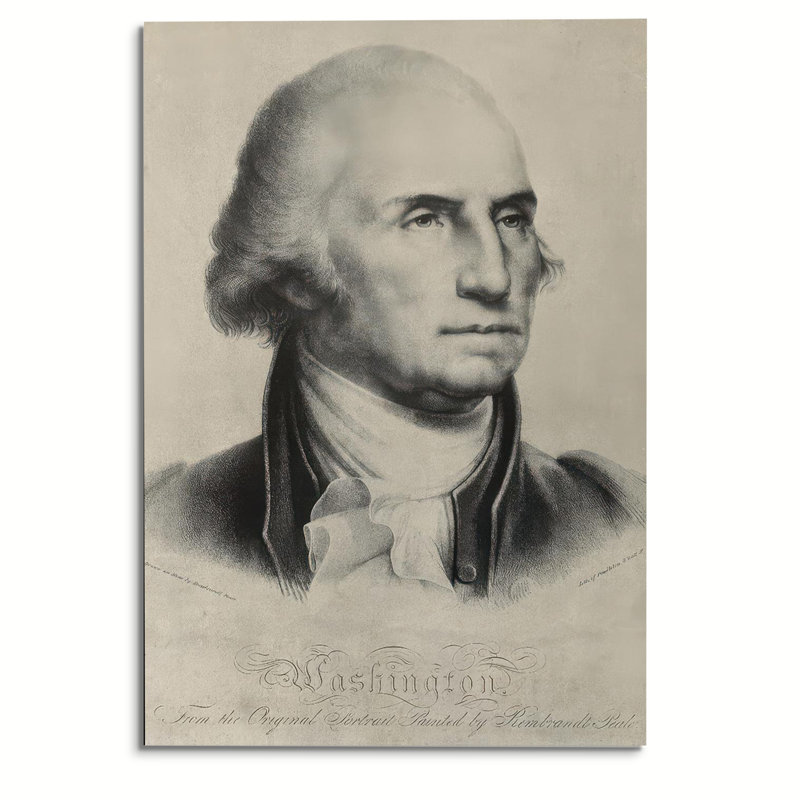 Affiche gravée de George Washington, 20 x 30 pouces
