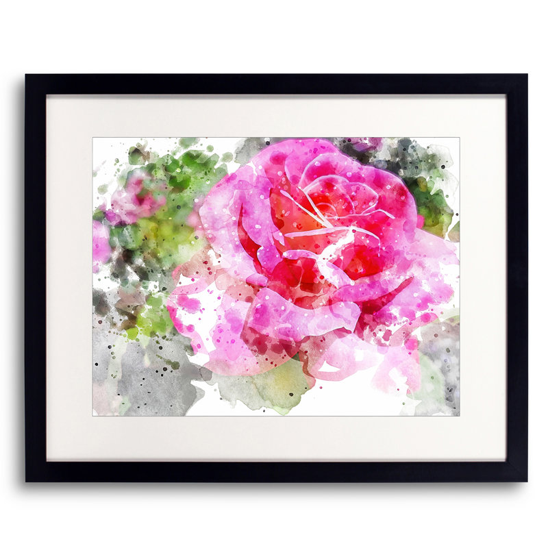 Floral 0824 Print by Chamira Young, Black Framed Paper, 17.25" H x 21.25" W