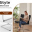 Chaises de salle à manger noires avec cuir imperméable, mousse et coussin en C doux, pieds en fer de 1,2 mm d'épaisseur,