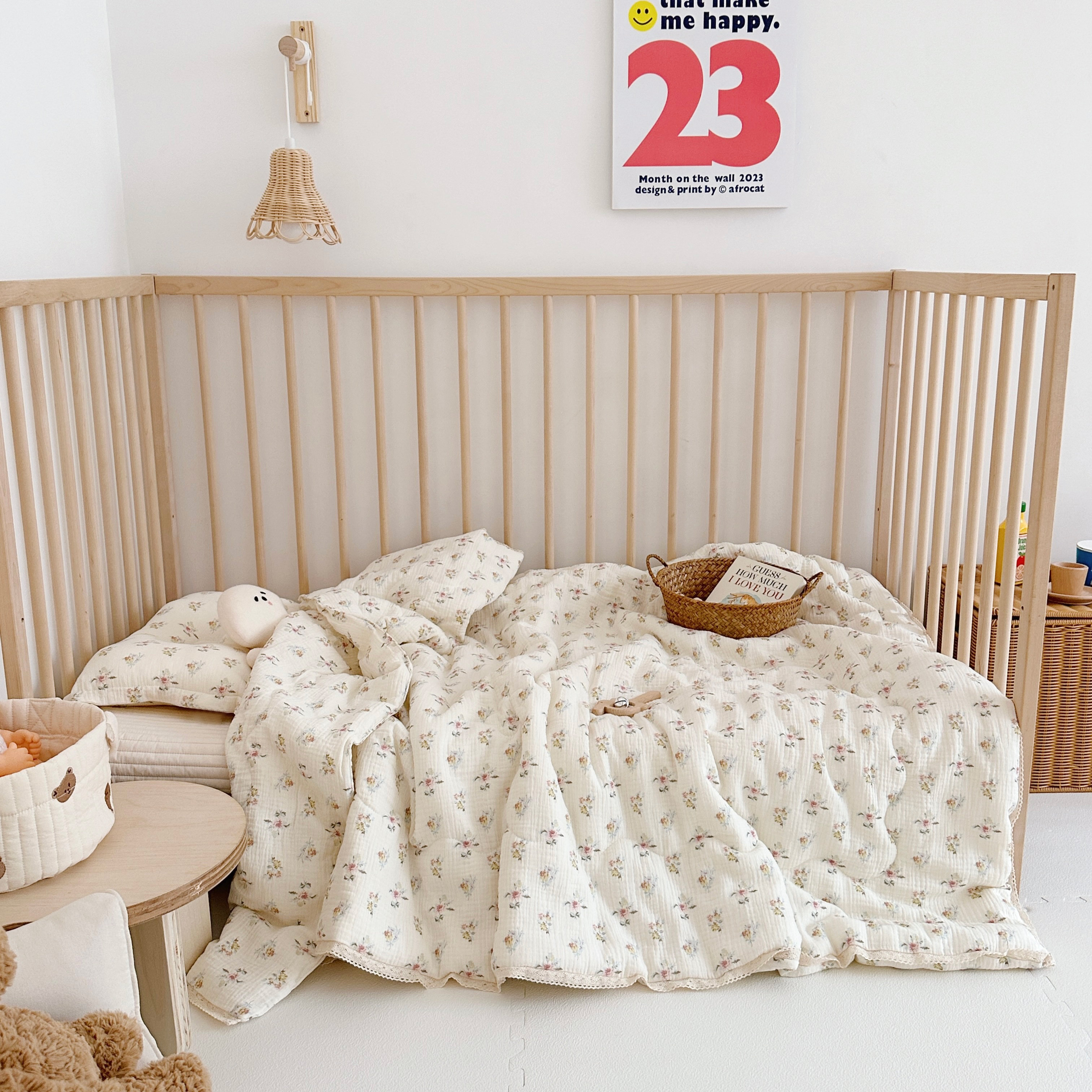 VCLIFE Cute Pattern 2-Layer Muslin Cotton Quilt/Blanket | Wayfair