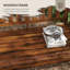 Banc en bois pour 2 personnes avec porte-gobelets pour terrasse
