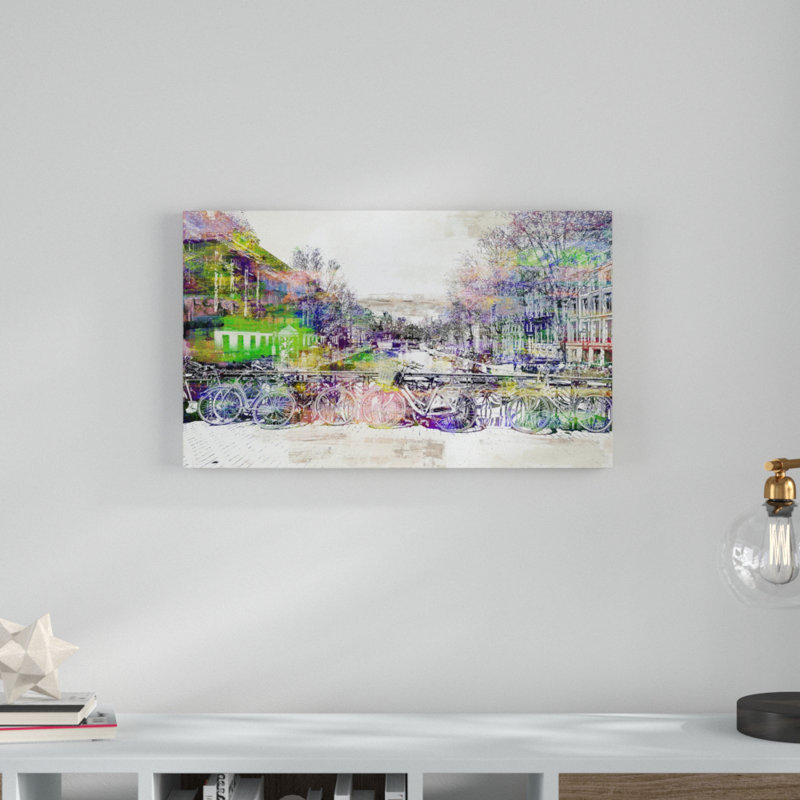 « amsterdam iii », impression sur toile tendue, reproduction d’art sur toile, H 18 po x l 30 po x P 1 po