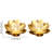 House of Hampton® Set of 2 Gold Lotus Table Lamp Battery Powered 6''Tall