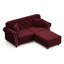 Canapé Chesterfield de 63 po de style Mid-Century moderne avec garniture cloutée, accoudoirs roulés, capitonné et 2 coussins-133070722