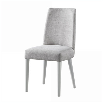 Chaise d'appoint rembourrée gris ardoise, pieds en bois massif, siège supplémentaire pour le bureau personnel du salon, pour adultes