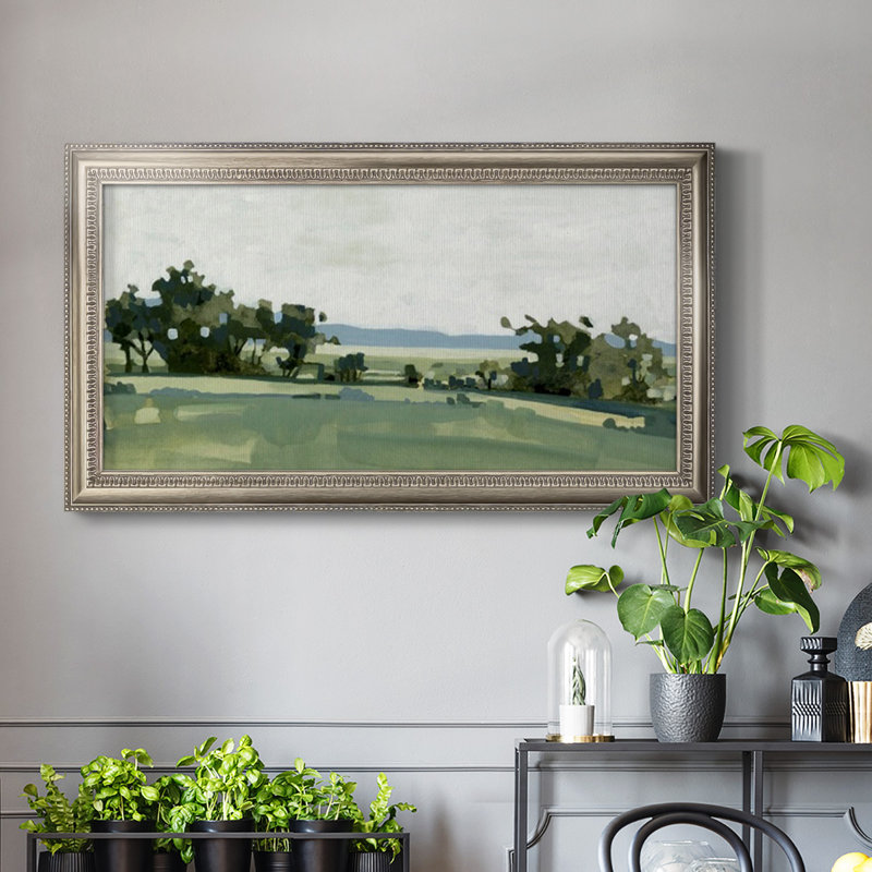 Breezy Landscape III - Peinture sur toile à cadre unique, H 21 po x l 37 po x P 1 po