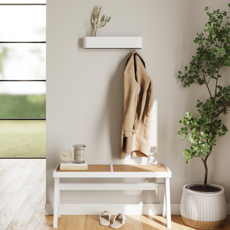 Carraby Wall Mounted Coat Rack, White