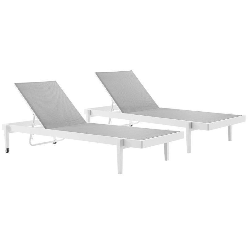 Chaise longue d'extérieur en aluminium Charleston