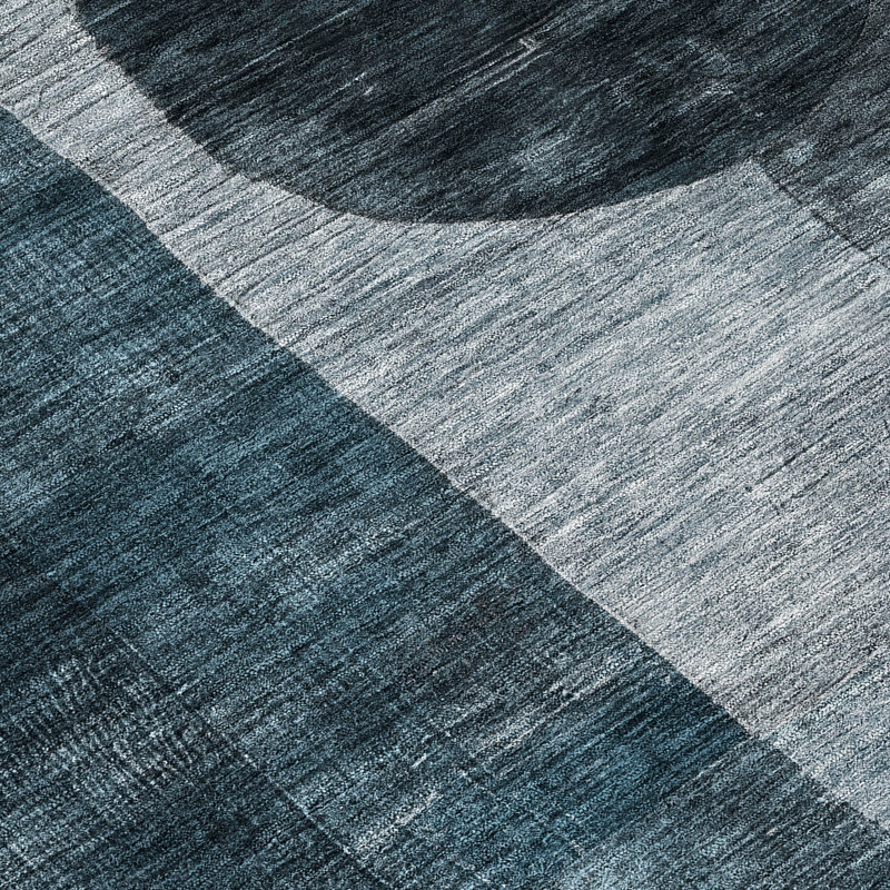 Machine Washable Indoor/Outdoor Chantille ACN1114 Teal Rug, Rectangle 10' x 14'