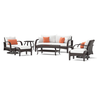 Barcelo 7 Piece Rattan Sofa Set with Cushions