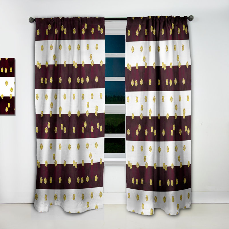 Motif de pois dorés à motif de pois I - Abstrait Mid-Century, L 52 po x L 84 po