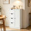 Armoire de rangement à une porte avec 4 tiroirs - blanc