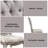 Velvet & Antique Platinum Finish Side Chair (Set of 2)