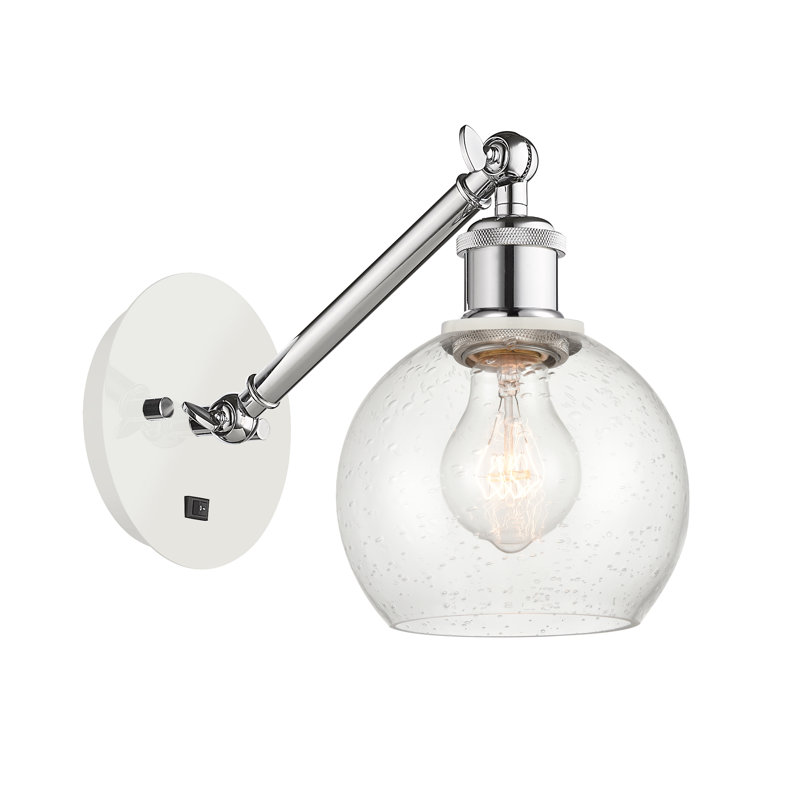 Applique murale 1 lumière 6 po Shauna., DEL, Nickel poli
