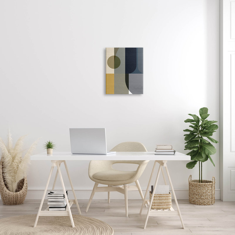 Art mural sur toile à formes géométriques distinctes par Incado, H 20 po x l 16 po x P 1,5 po