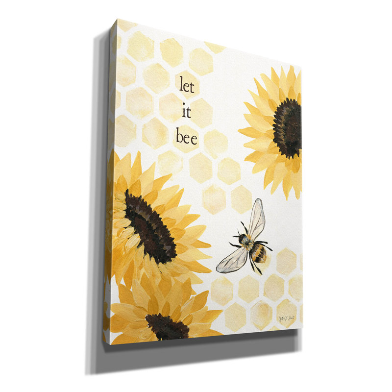«Sunny Bees 1» par Yvette St. Amant, art mural sur toile, 40 po x 54 po, H 54 po x l 40 po x P 1,5 po