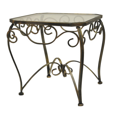 Glass Top End Table