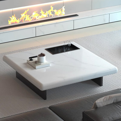 Table basse simple et luxueuse en marbre