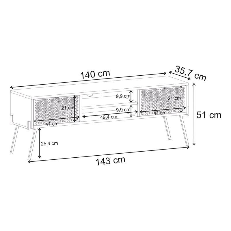 Console for TVs up to 55"