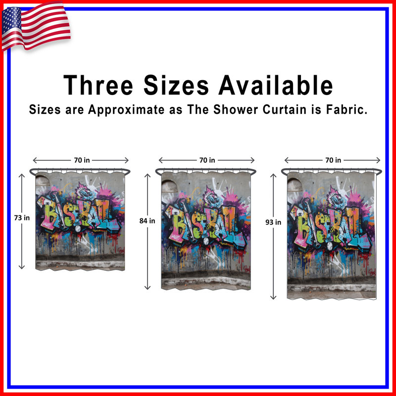 Rideaux de douche Graffiti, 70in W x 84in H