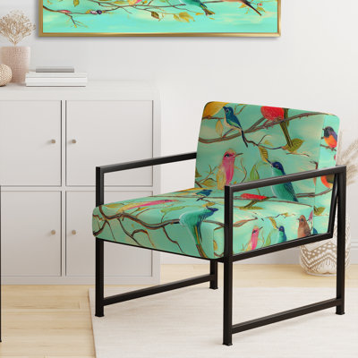 Chaise avec accoudoirs rembourrée Mailer