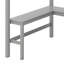 Lit mezzanine double avec bureau en L, tiroirs et armoire, lit mezzanine multifonctionnel pour enfants, adolescents et adultes, sans sommier tapissier requis-390043953