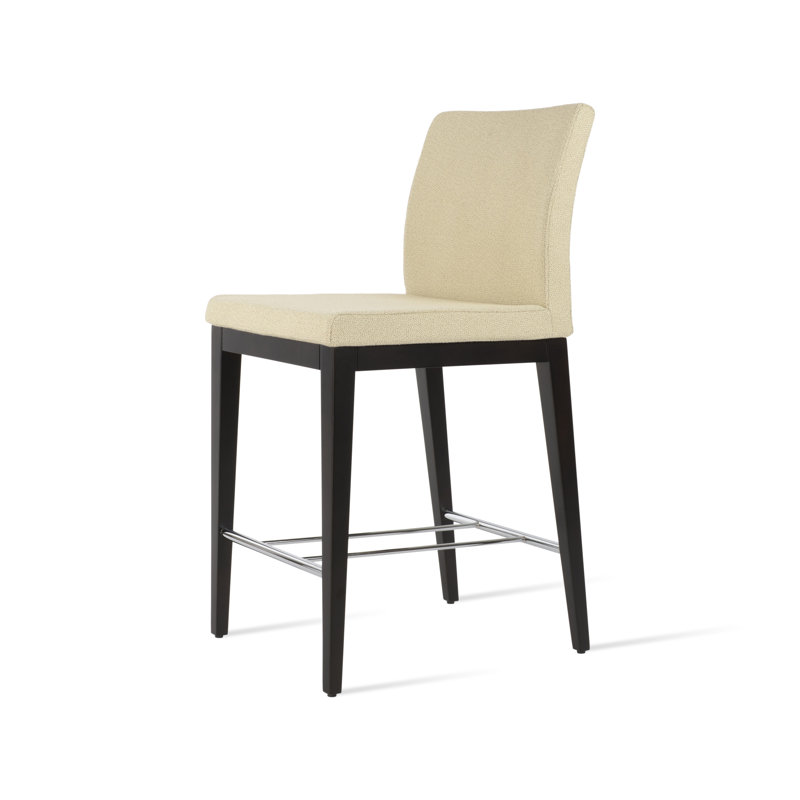 Tabouret de comptoir 24 po Aria, Wengé, Beige