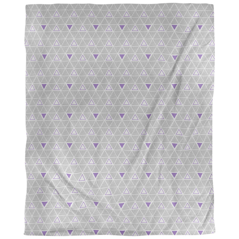 Tissu triangulaires décoratifs à la main, Mauve, L 60 po x l 36 po, Polyester filé
