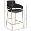 Tabouret de comptoir en velours beige Yara-75000048