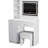 White Vanity Desk With 3 Color Lights And Mirror - Fashionable, Elegant Table Lighting Ample Space, 2 Drawers,