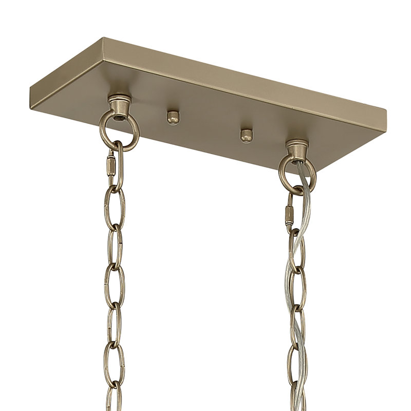 Lustre linéaire pour îlot de cuisine à intensité variable Evys, Frêne français, 5, H 109 po x l 36 po x P 7,78 po