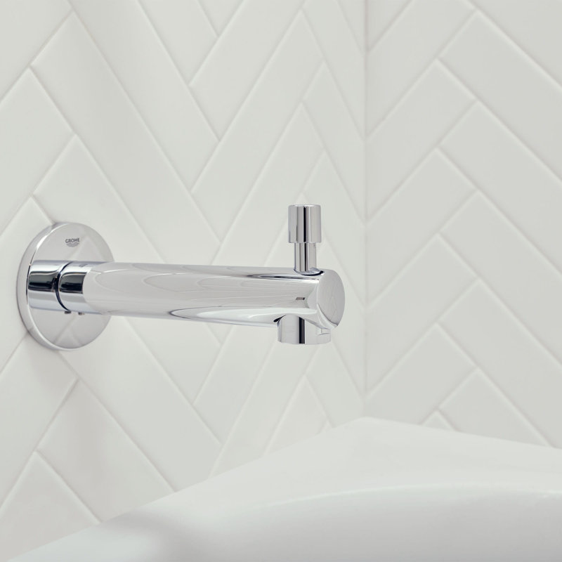 Concetto™ Single Handle Wall Mounted Tub Spout Trim with Diverter, StarLight Chrome