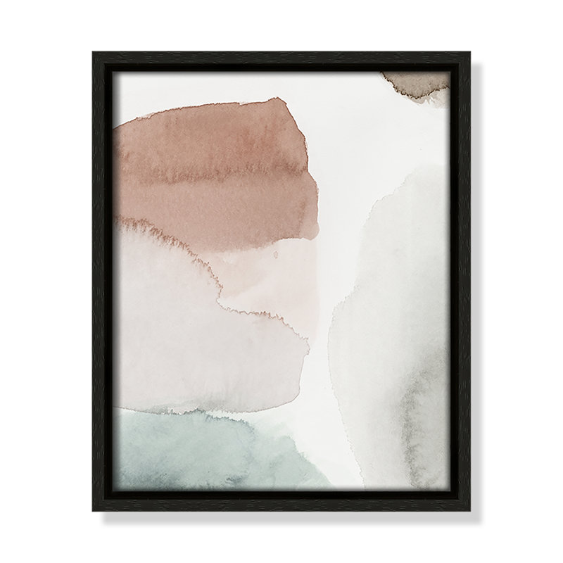 Hopeful II - Floater Frame Painting on Canvas, 11.5" H x 9.5" W x 2" D, Silver Framed