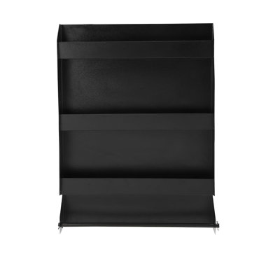 5052 Aluminum Wall-Mounted Storage Cabinet, 3-Tier Open Organizer for Tools and Supplies, Garage Tool Cabinet with Paper Towel Rack Organizer, Ideal for Shop, and Trailer Use, Black