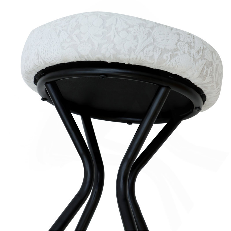 Ensemble de 2 tabourets de bar modernes sans dossier avec tabourets de bar rembourrés pour îlot de cuisine (noir)
