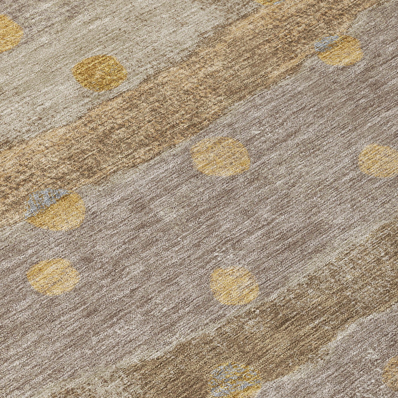 Machine Washable Indoor/Outdoor Chantille ACN2696 Stripes Rug, Taupe, 9' x 12'