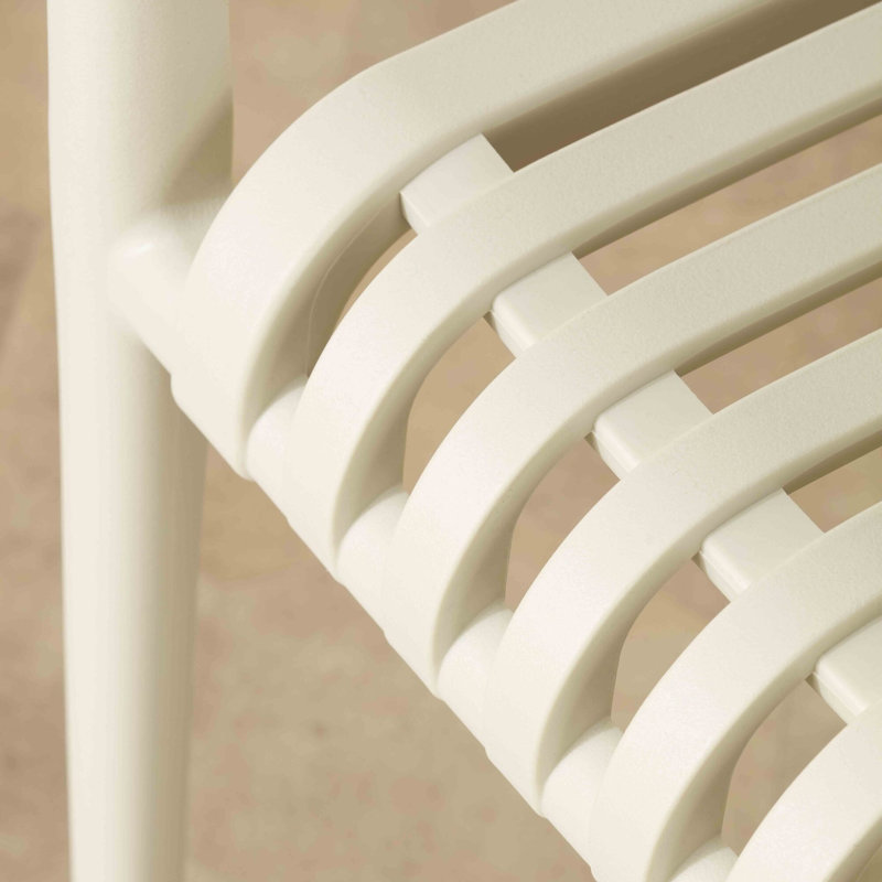 Stackable Outdoor Patio Dining Armchair, Sand