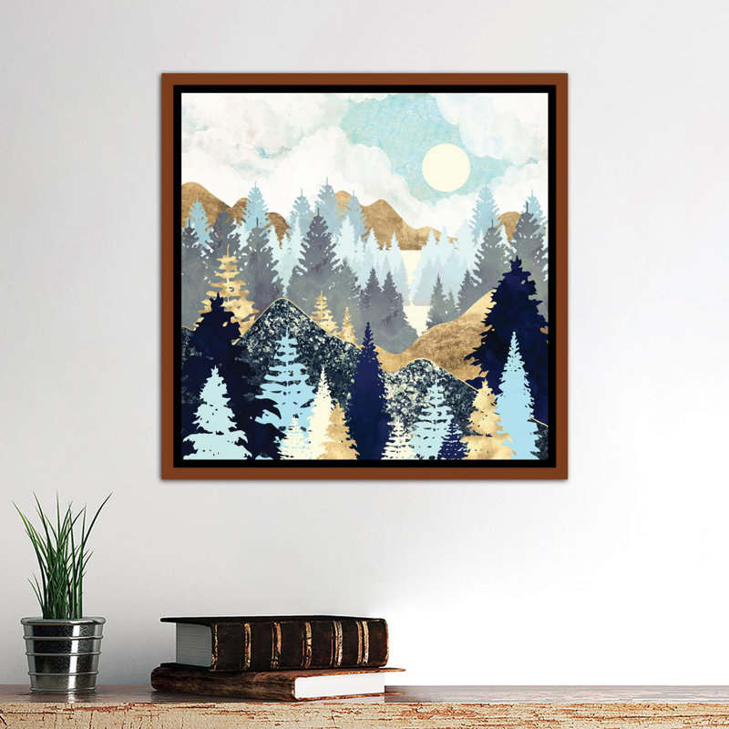" Forest Vista ", 26" H x 26" W x 1.5" D, Brown Floater Framed