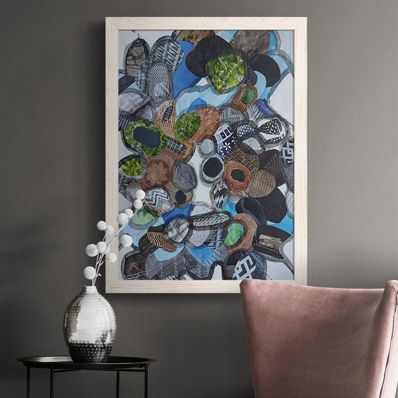 «Catalina Island Blue Glass» par Coco Good, reproduction sur toile, Blanc, H 43,5 po x l 31,5 po x P 1 po