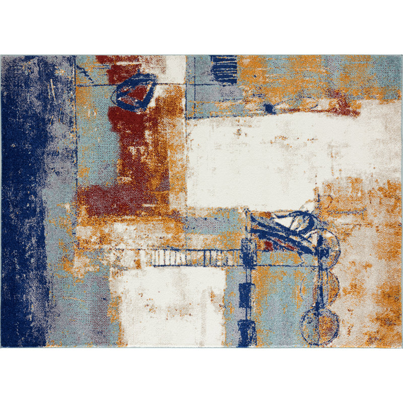 Bellicent  Abstract Indoor Rug, Rectangle 8' x 10'