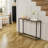 Narrow Console Table, High-End Edge Wrapped Foyer Table, Entrance, Industrial Corridor Table, Living Room, Foyer, Rural Brown And Black