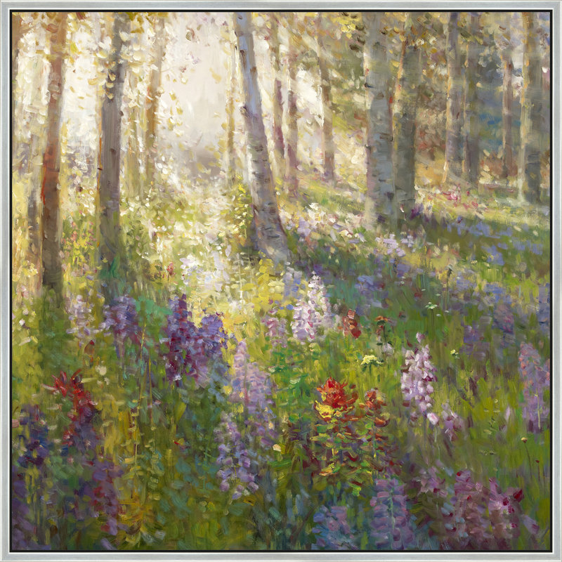 Twilight Among The Lupines Print, Silver, 26" H x 26" W