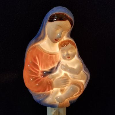 Éclairage de nuit mary and jesus